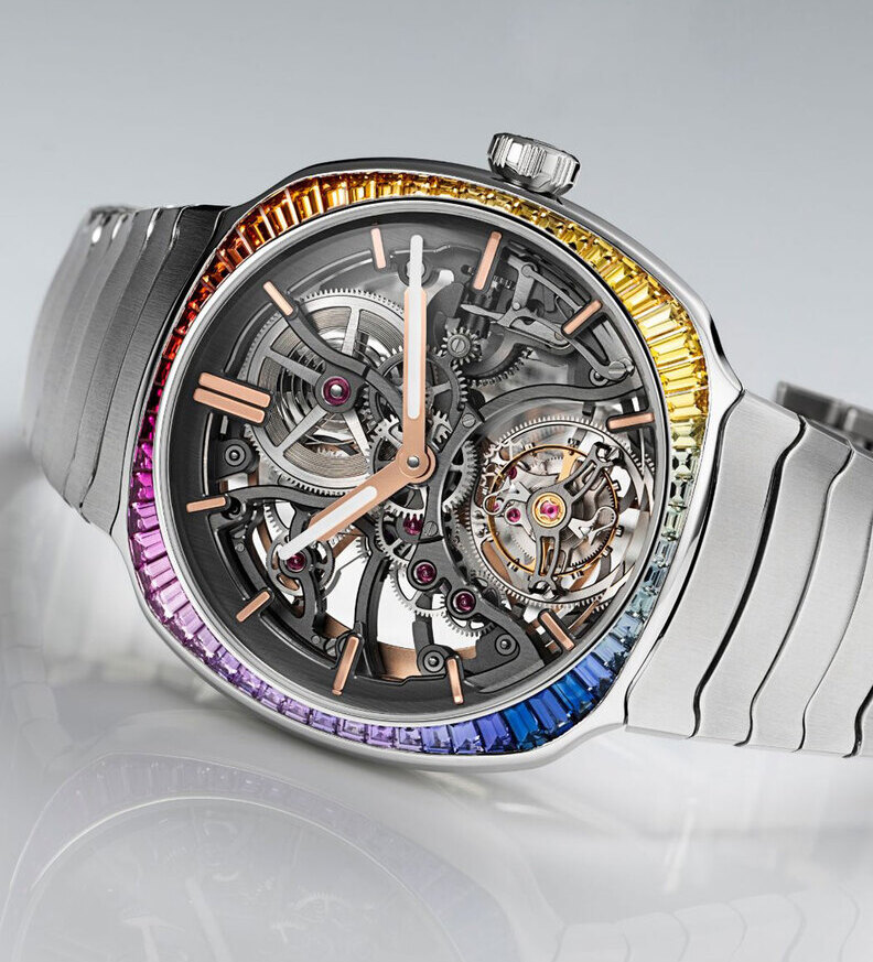 Hmoser Streamliner Tourbillon Skeleton Rainbow lifestyle