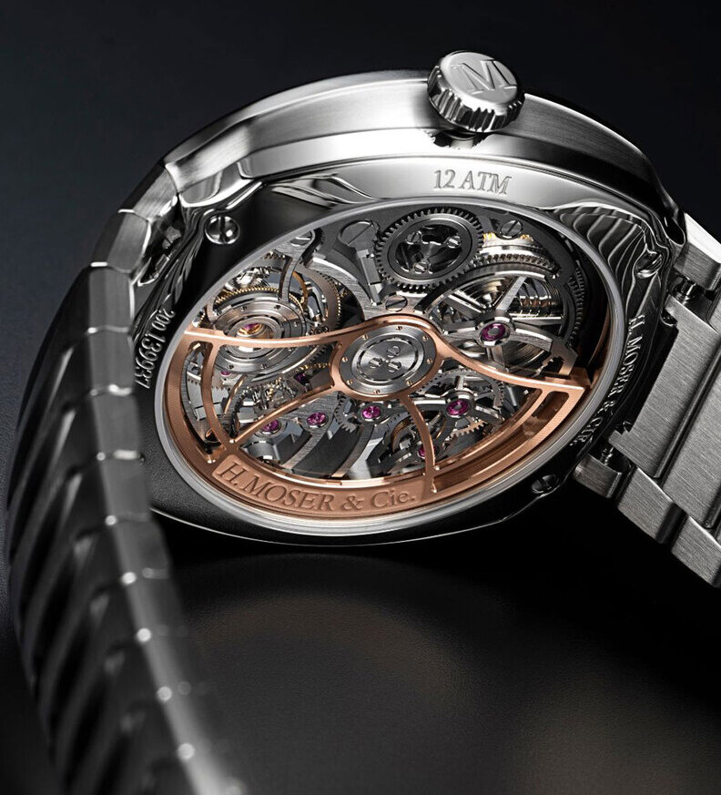Hmoser Streamliner Tourbillon Skeleton Rainbow caseback