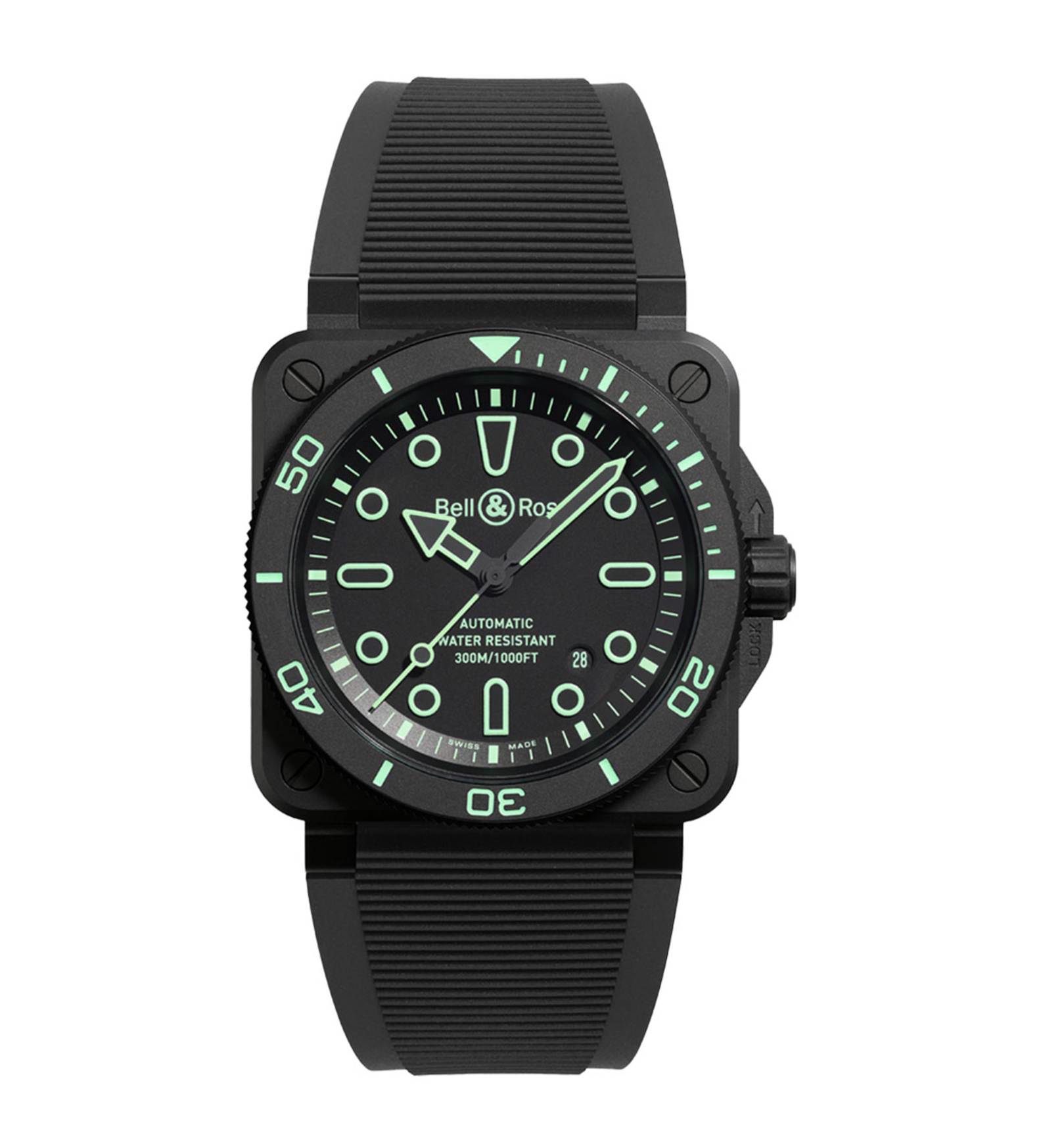 bellross BR0392 diver lum outline front