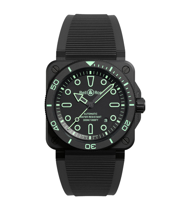 bellross BR0392 diver lum outline front