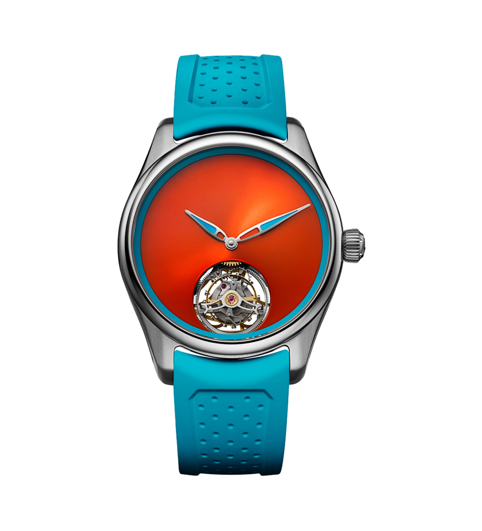 hmoser Pioneer Tourbillon Spiced Aqua front