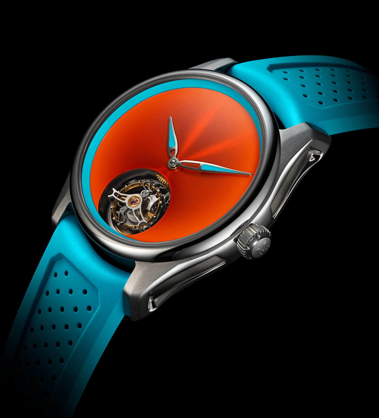 hmoser Pioneer Tourbillon Spiced Aqua watch
