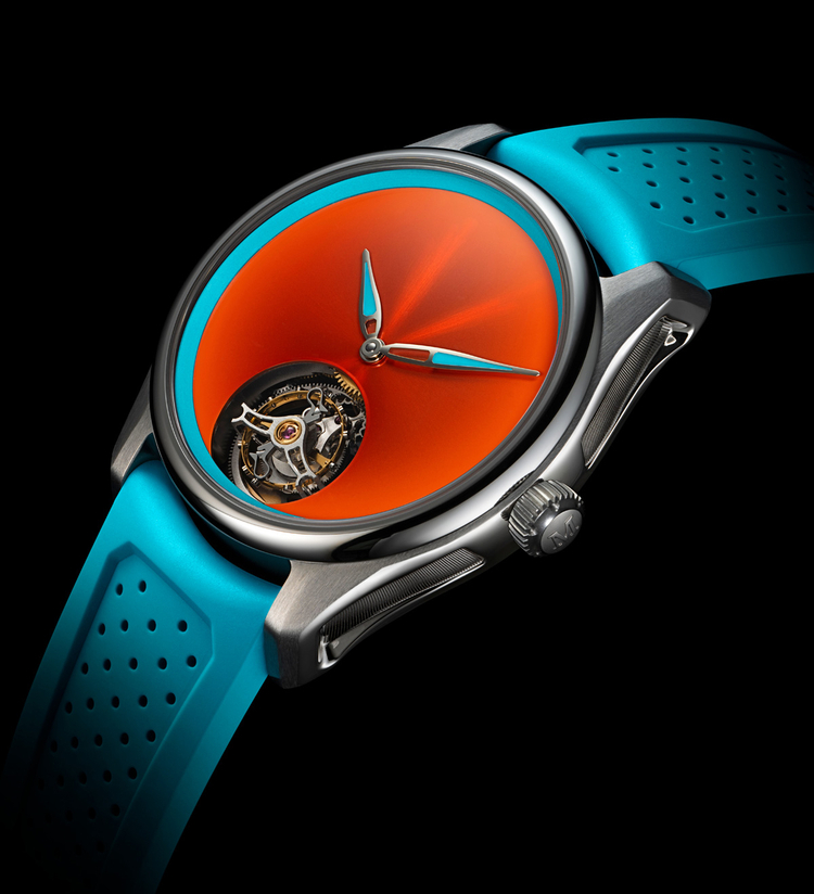 hmoser Pioneer Tourbillon Spiced Aqua watch