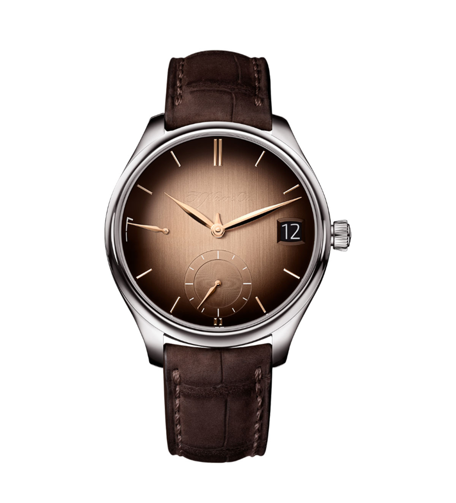 HMoser Endeavour Perpetual Calendar Smoked Salmon front