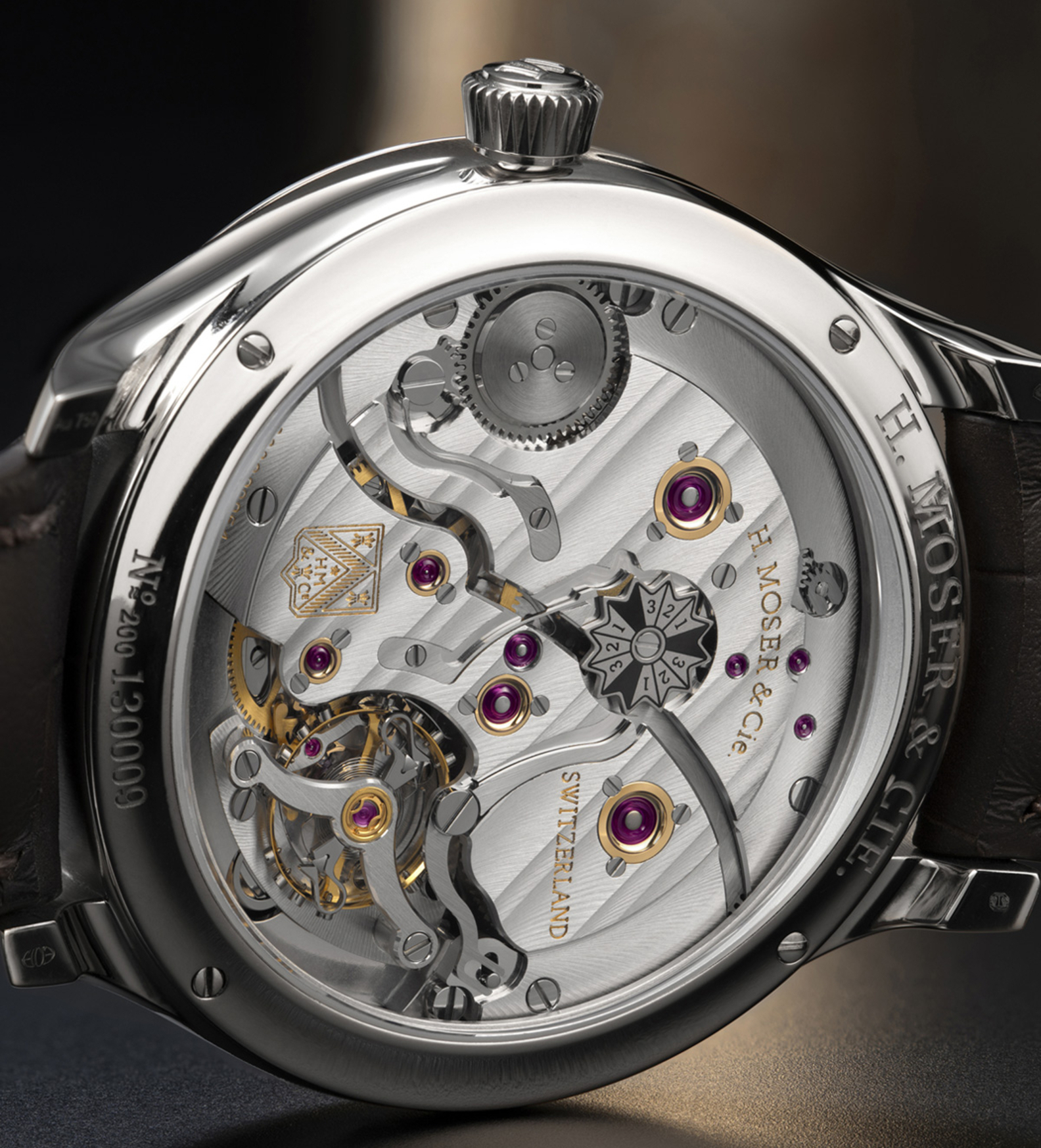 HMoser Endeavour Perpetual Calendar Smoked Salmon caseback