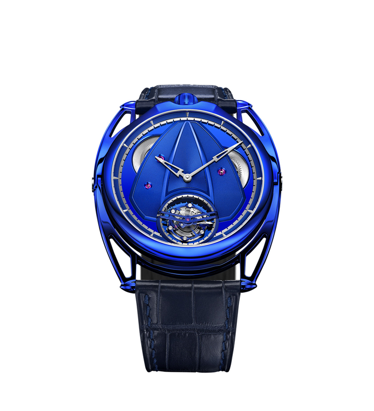debethune 28xs kind of blue tourbillon front