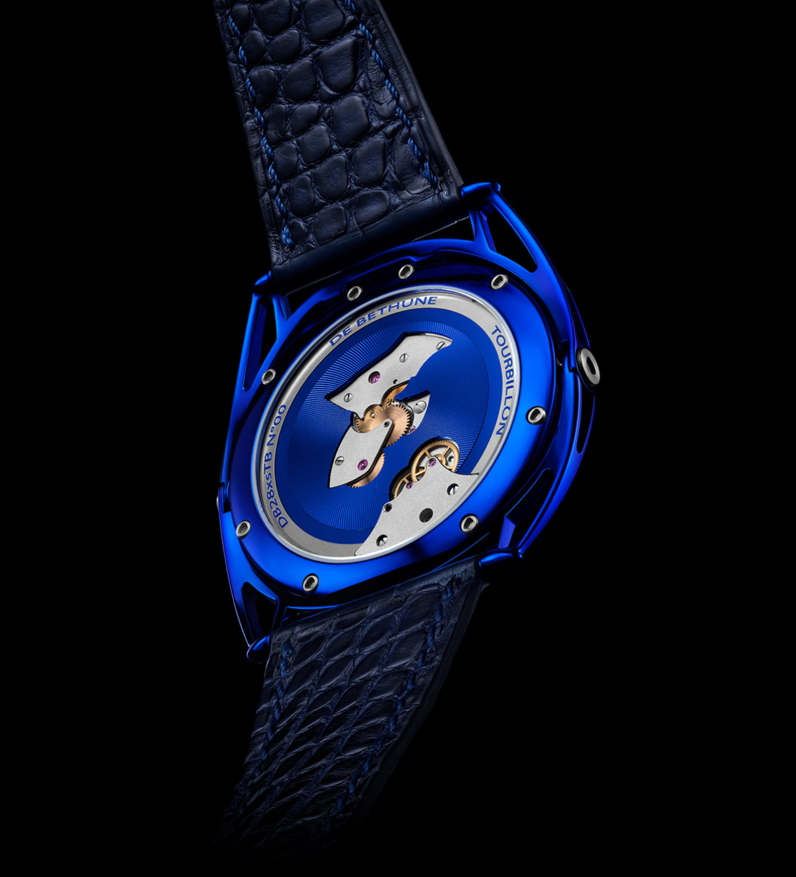 debethune 28xs kind of blue tourbillon caseback