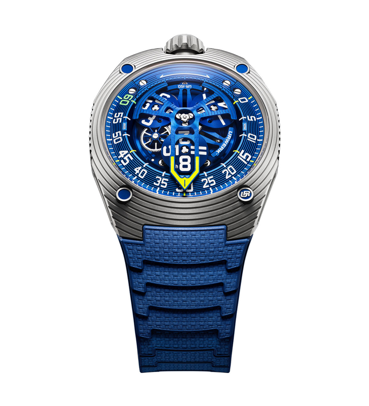 urwerk ur150 scorpion blue front