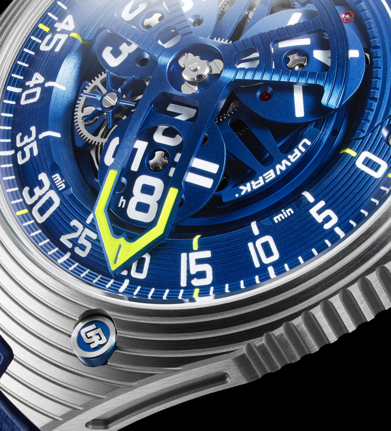 urwerk ur150 scorpion blue dial