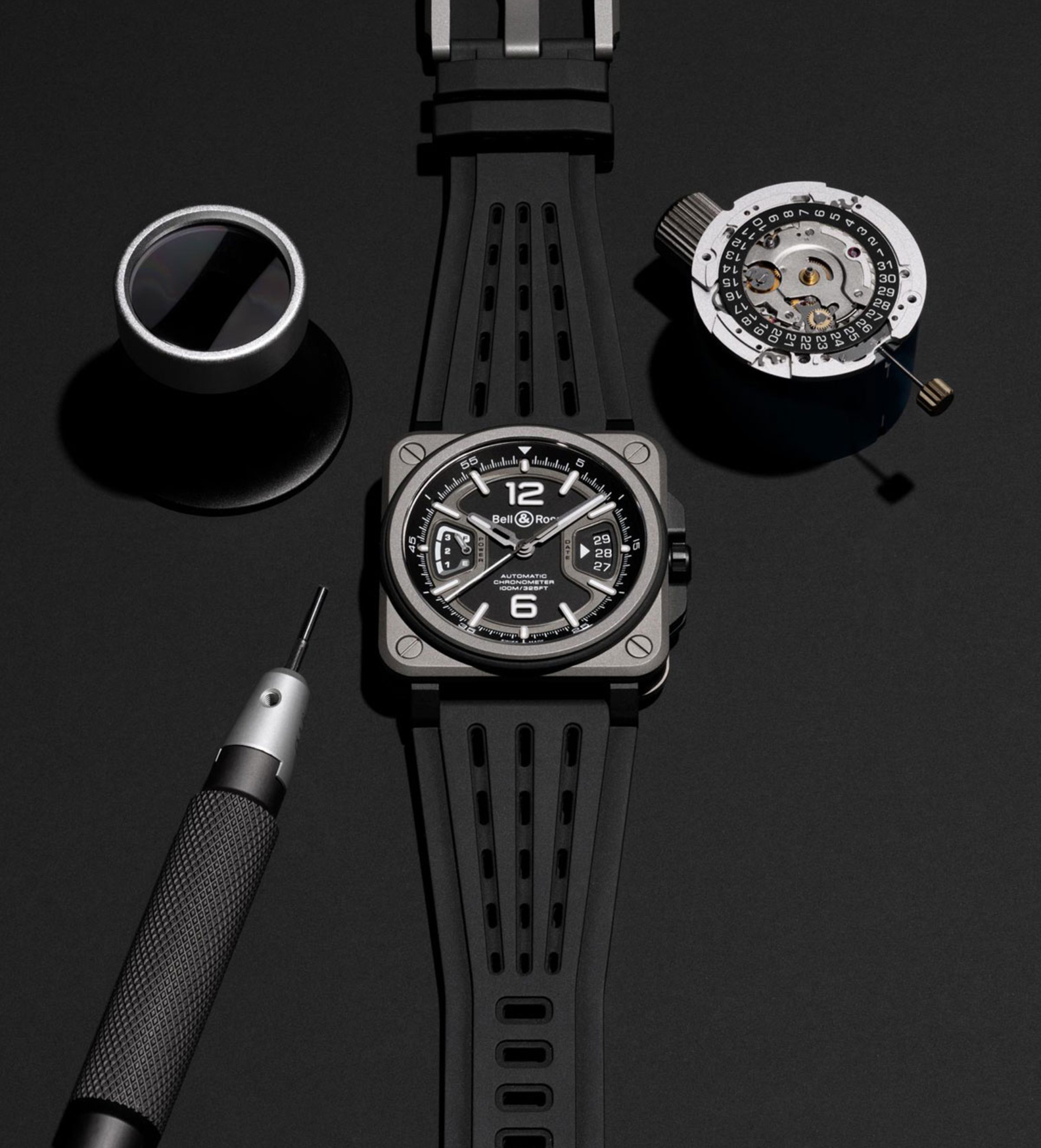 BRX3 black titanium bellross watch