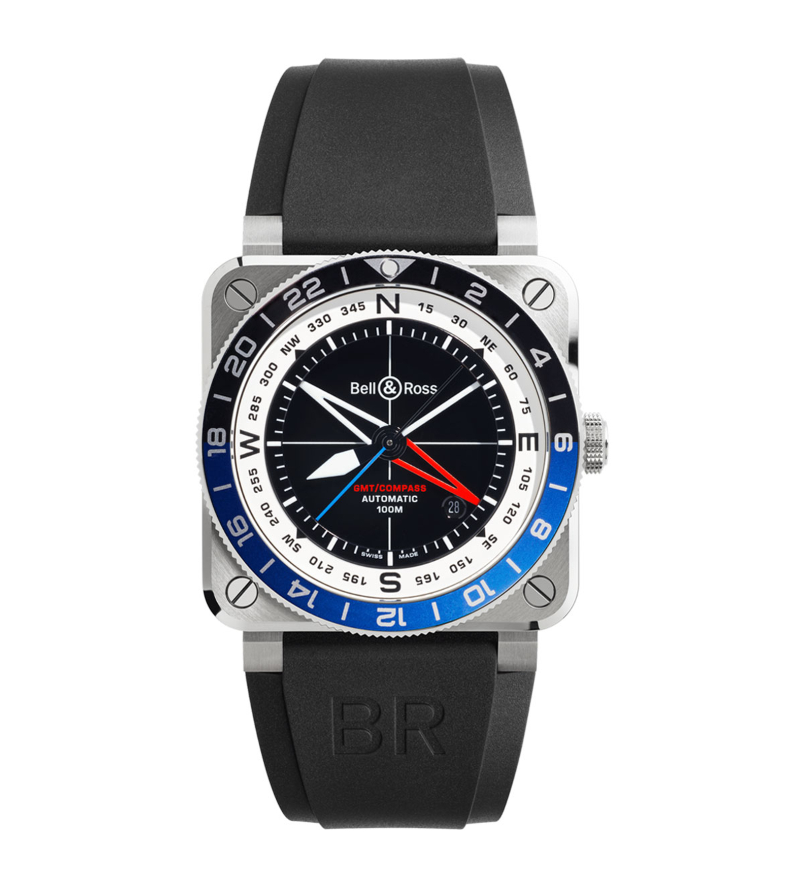 bellross BR 03 gmt compass front