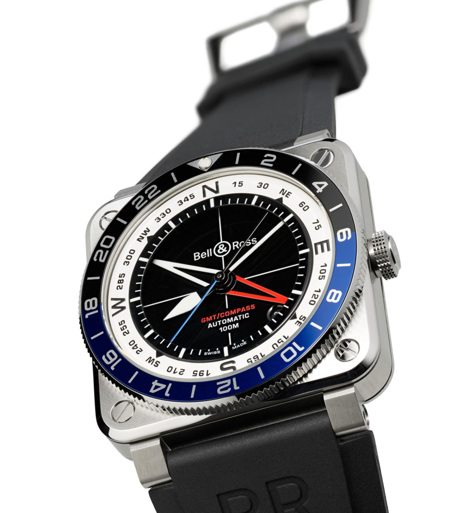 bellross BR 03 gmt compass dial