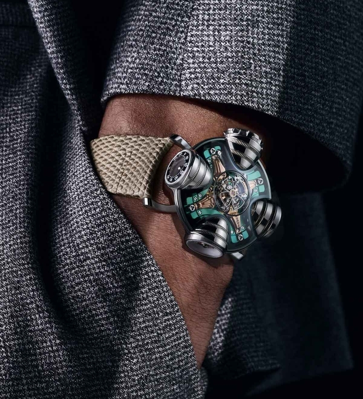 MBF HM 11 art deco green wristwatch