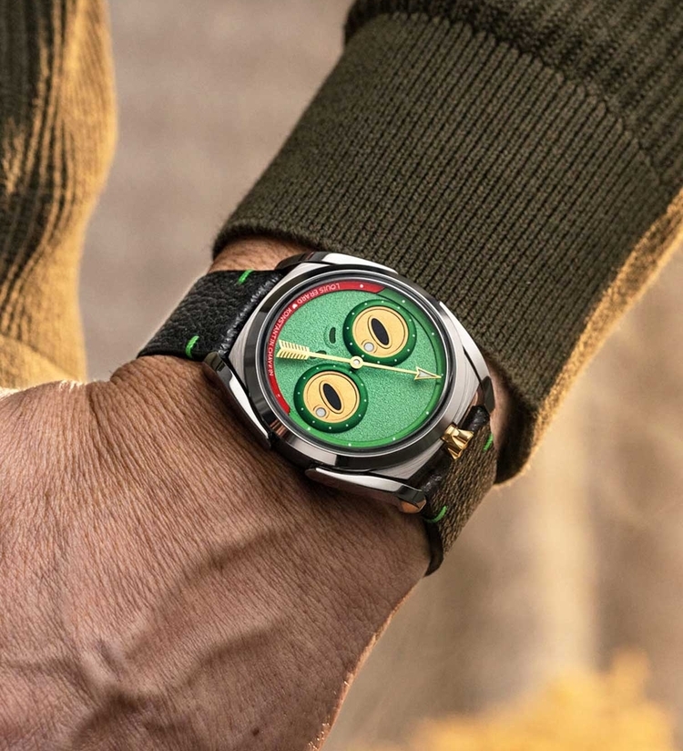 Louis Erard Konstantin Chaykin Unfrogettable Green wristshot