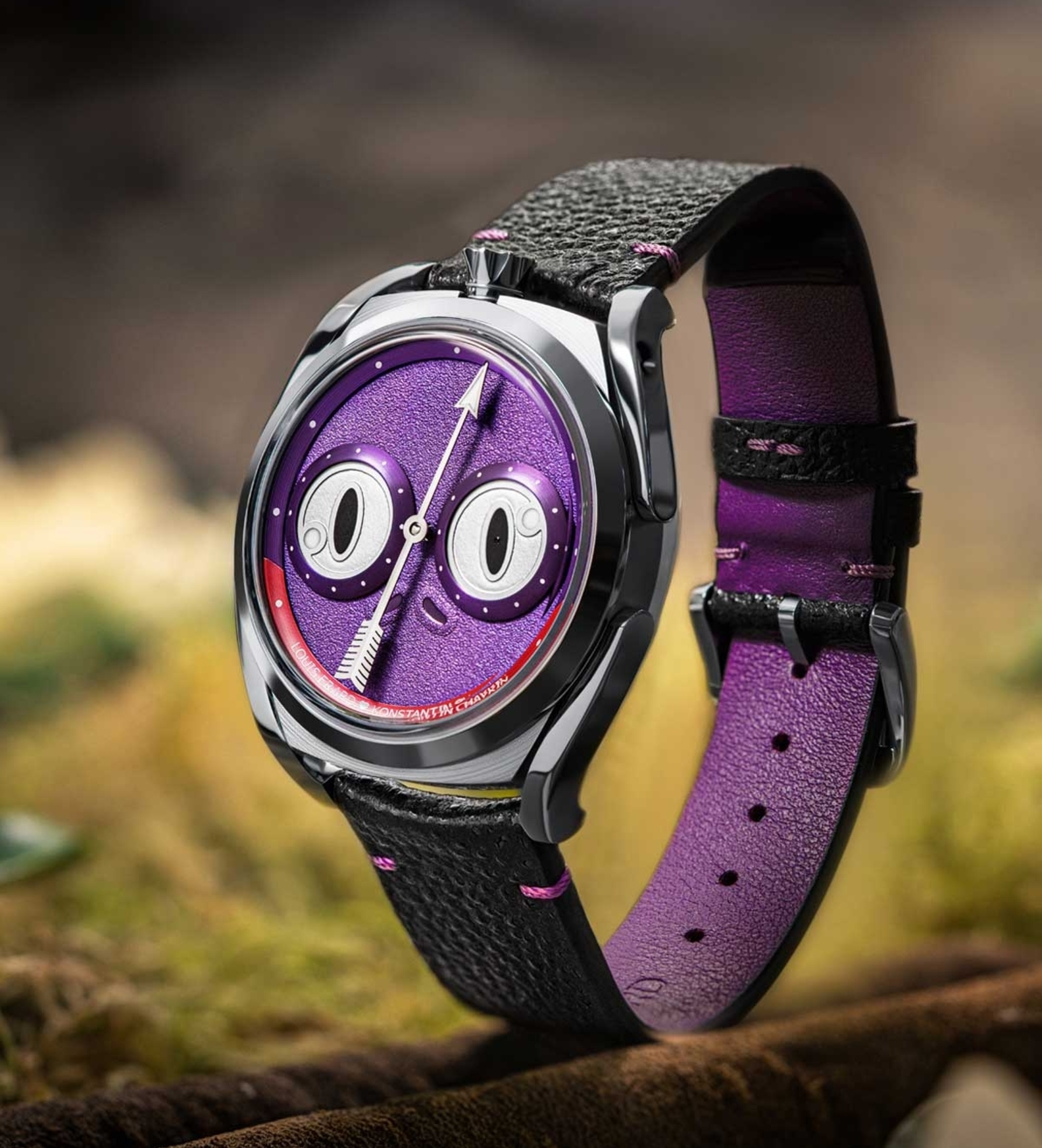 Louis Erard Konstantin Chaykin Unfrogettable Purple watch