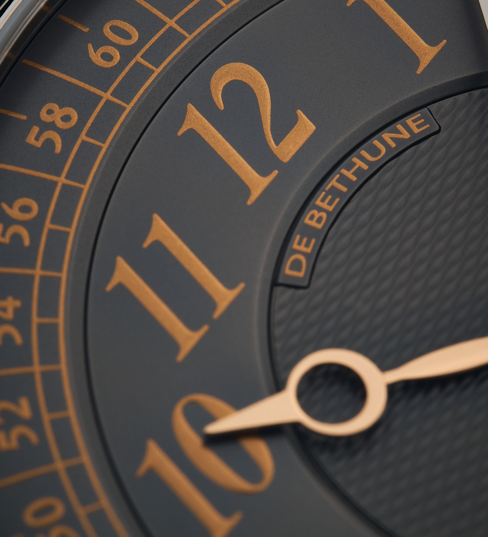 De Bethune DB Kind of Two Jumping GMT black macro