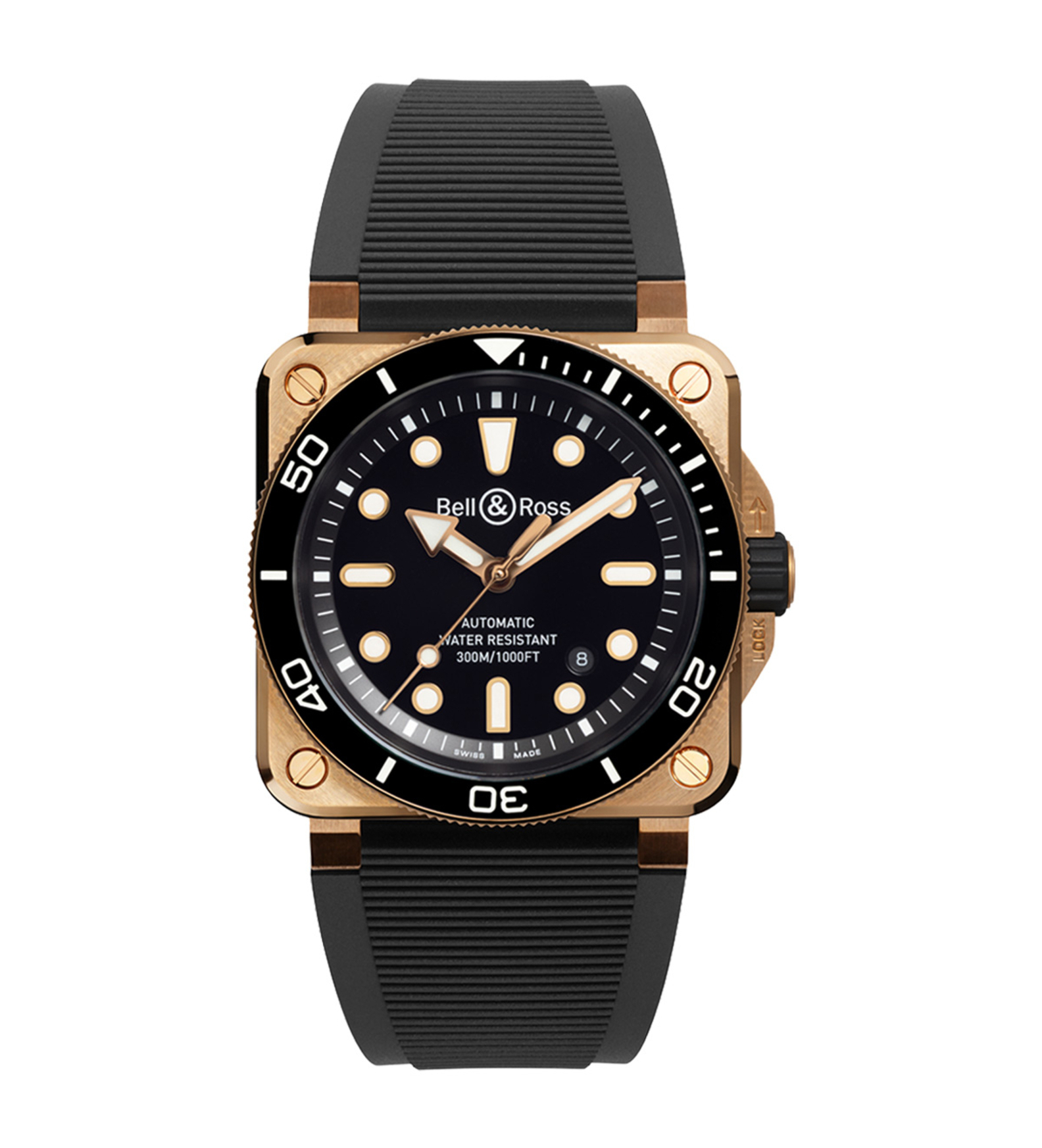bellandross br03 diver black bronze front