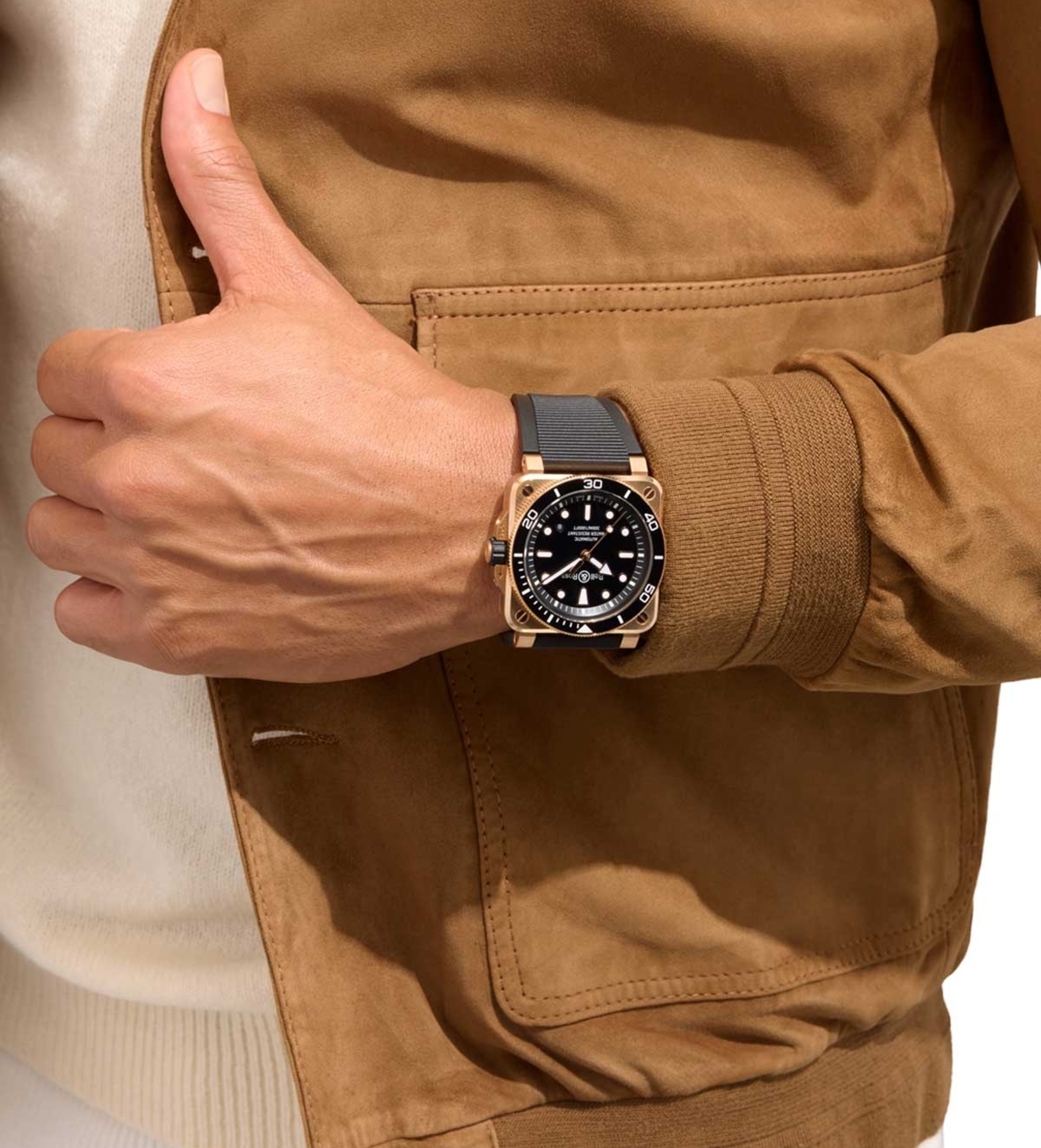 bellandross br03 diver black bronze wristshot