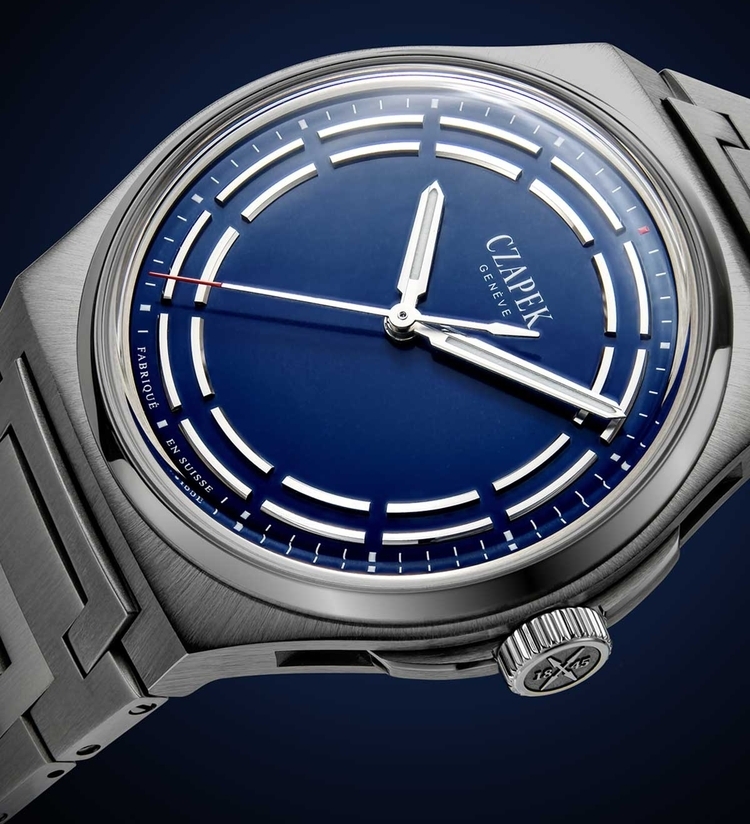 czapek antarctique titanium dark sector cosmic blue dial