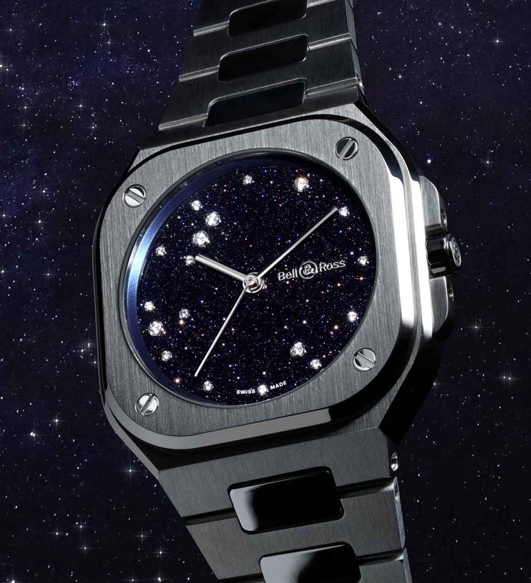 bellross br05 36 mm blue diamond eagle dial