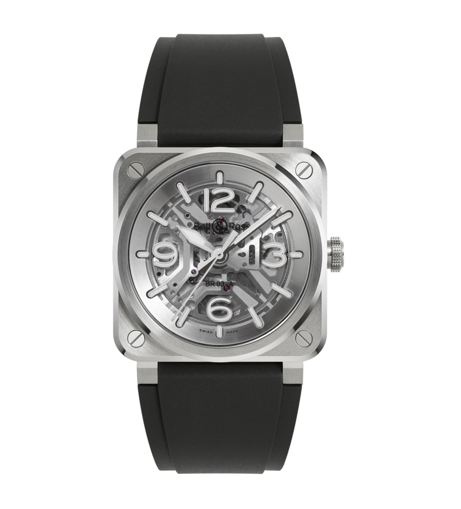 bellross br 03 skeleton steel front