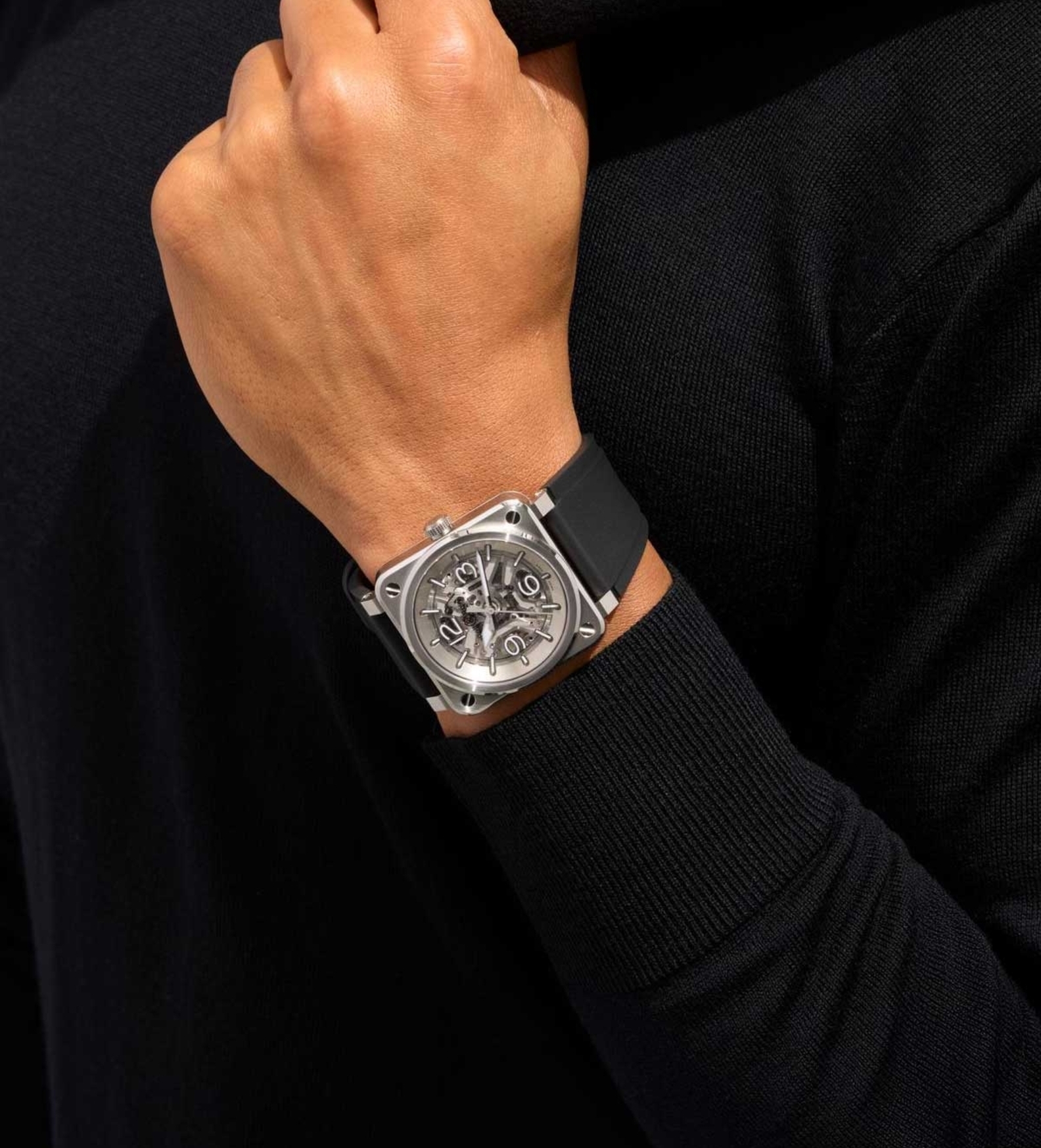 bellross br 03 skeleton steel wristshot