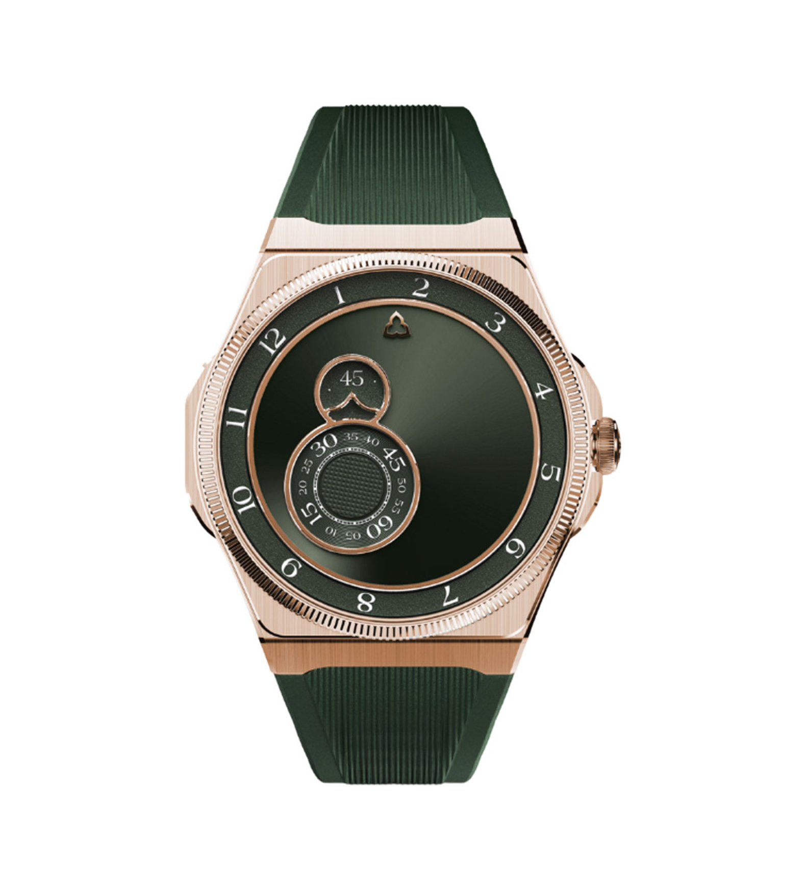 trilobe trentedeux sunray green rose gold front
