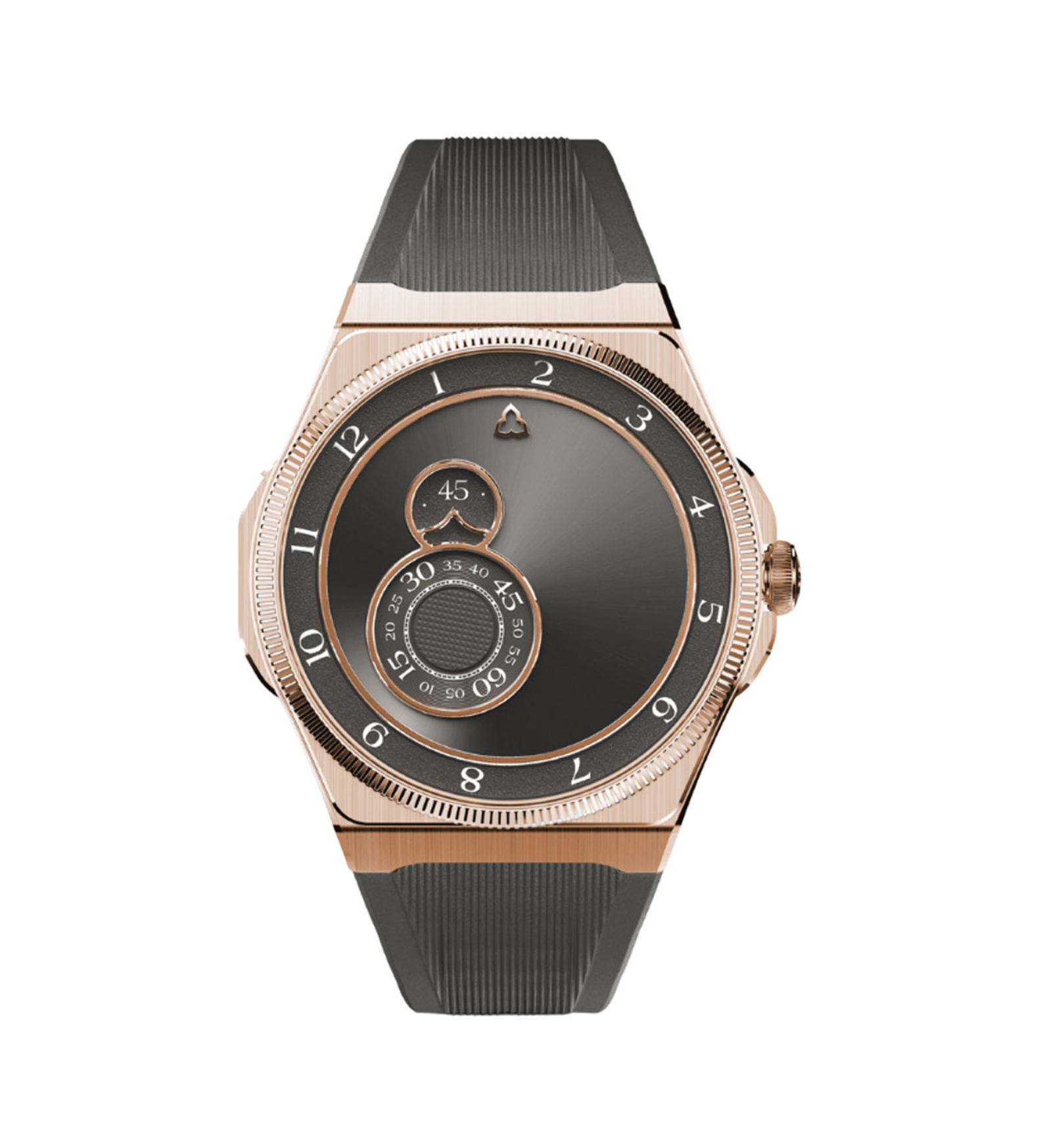 trilobe trentedeux sunray grey rose gold front