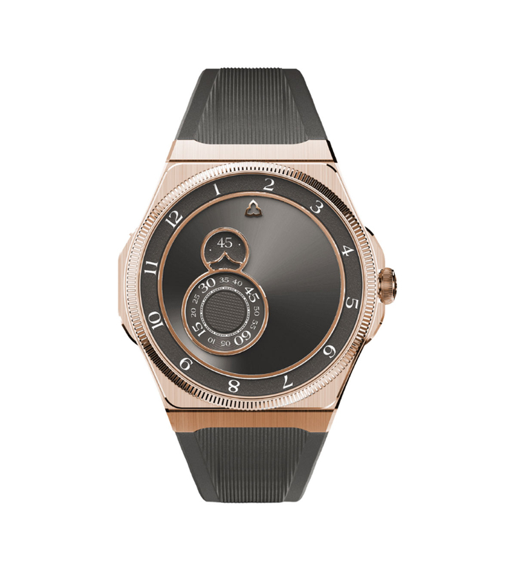 trilobe trentedeux sunray grey rose gold front
