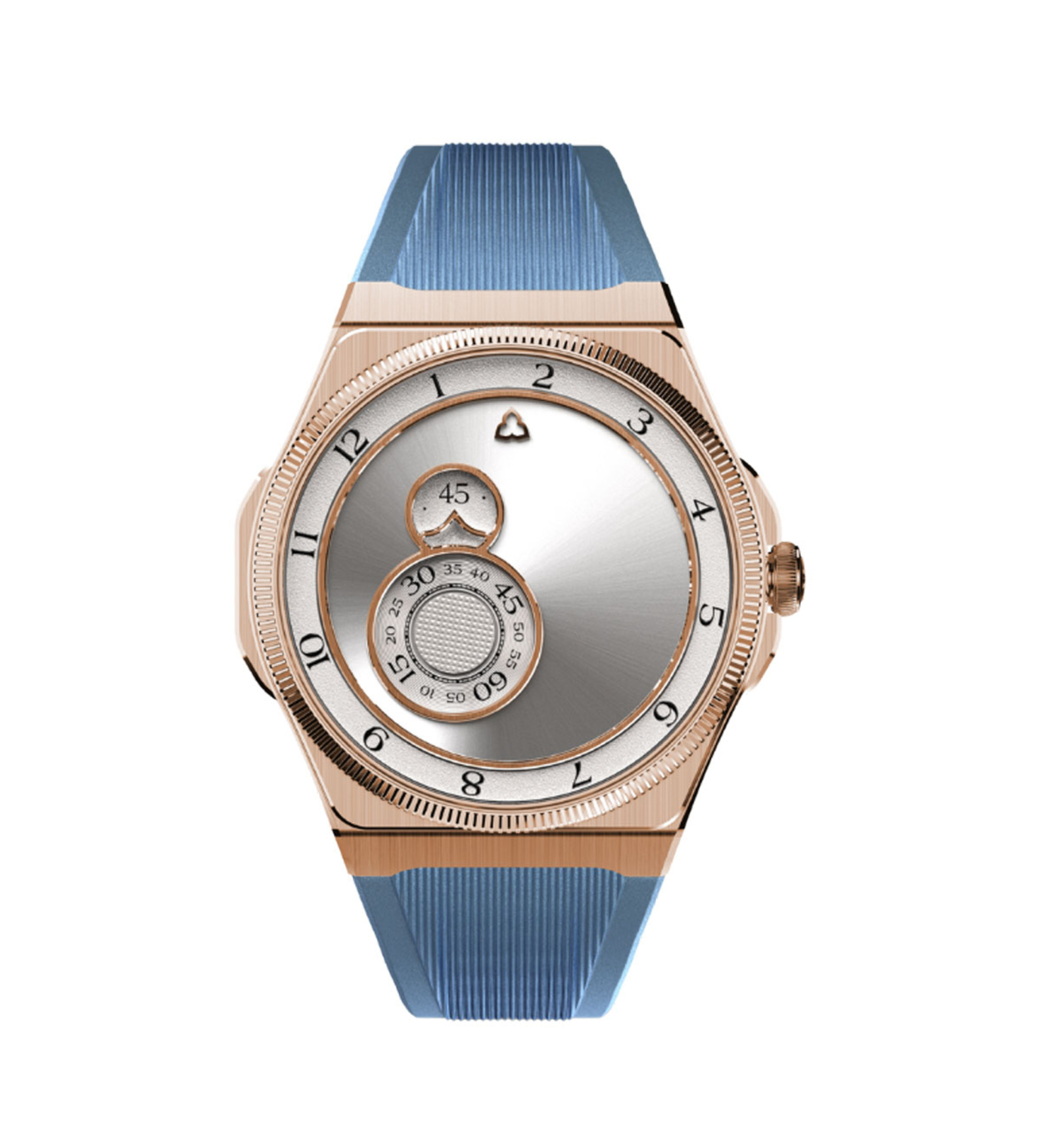 trilobe trentedeux sunray silver rose gold front