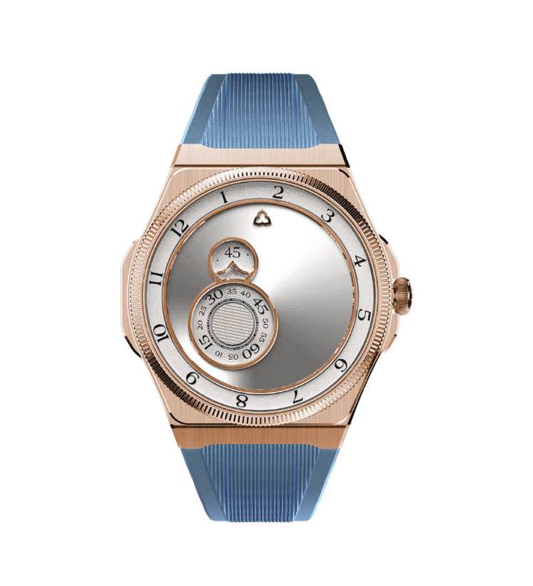 trilobe trentedeux sunray silver rose gold front