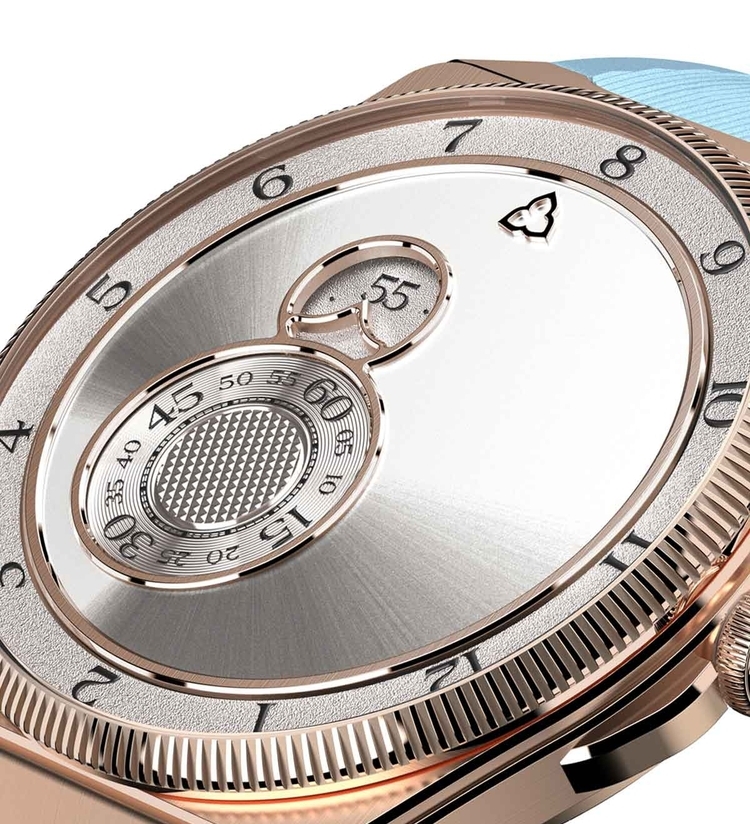 trilobe trentedeux sunray silver rose gold dial