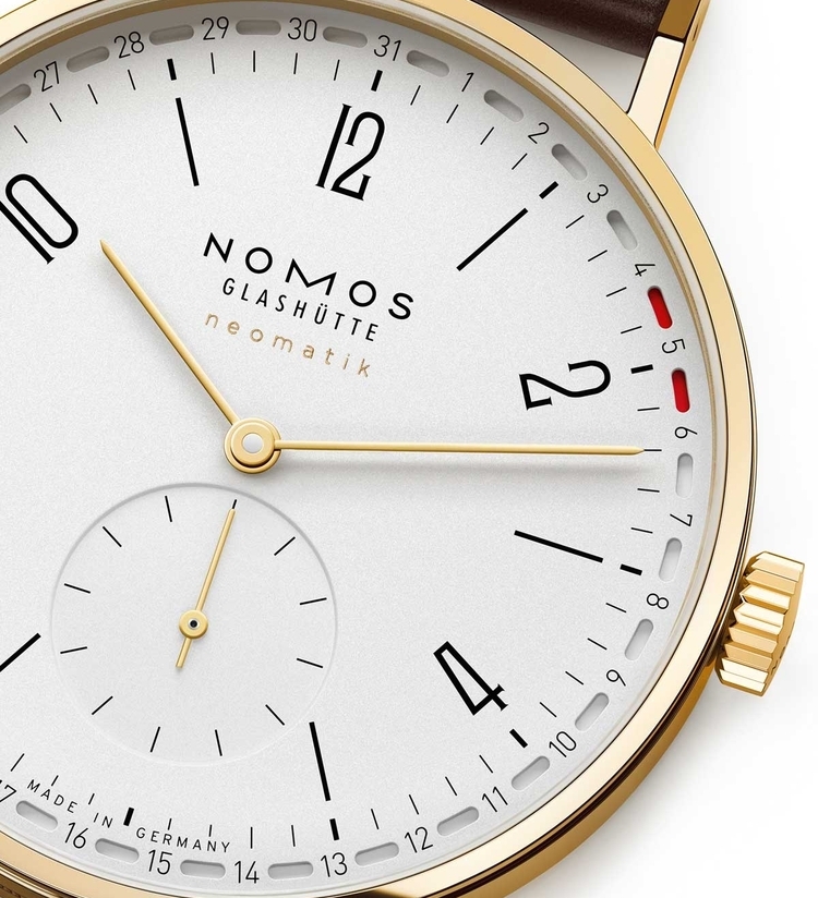 nomos tangente gold neomatik 38 update dor dial