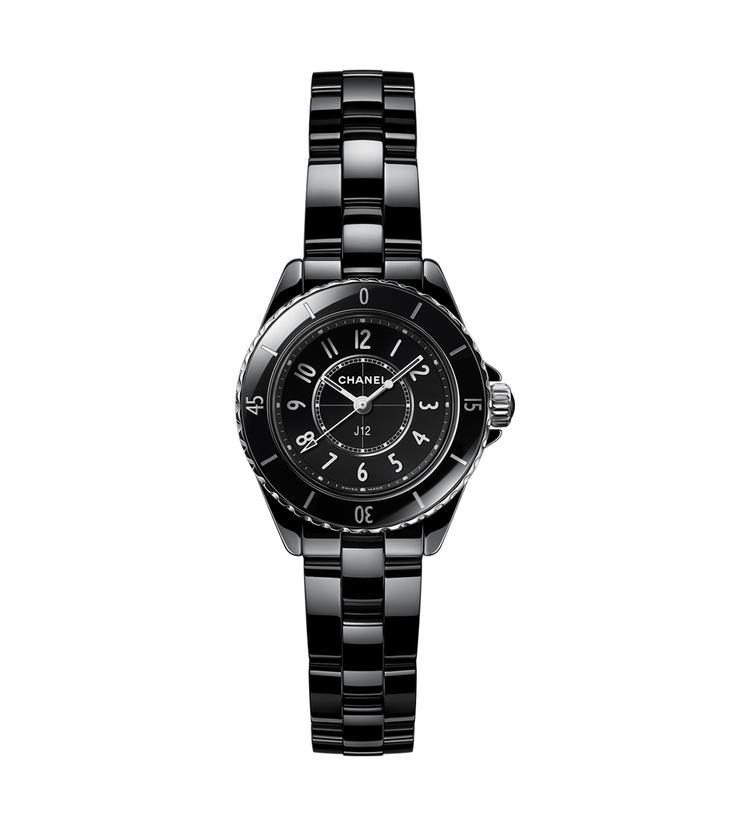 chanel j12 black 28mm H10133 front