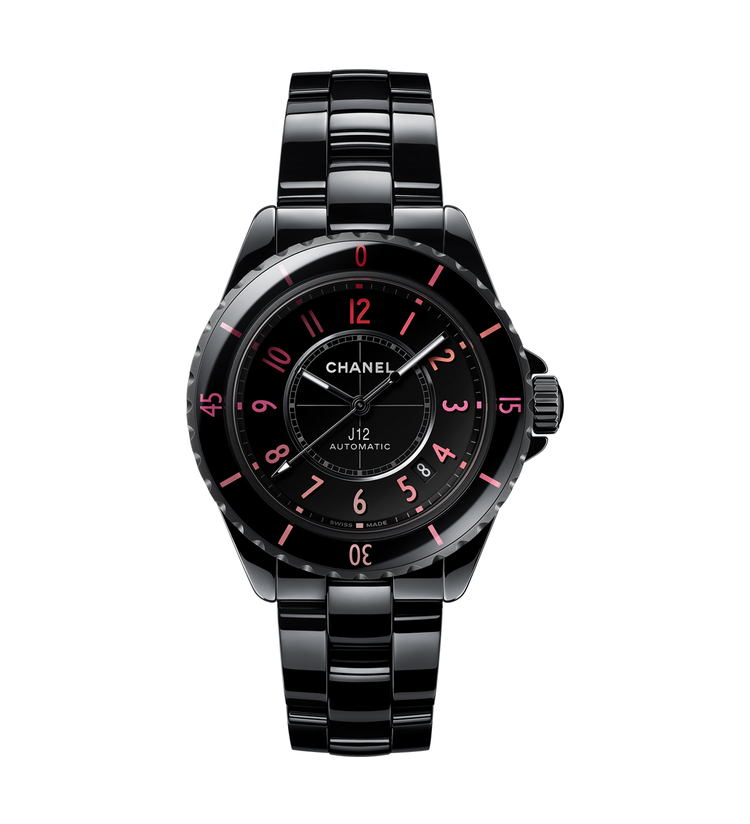 chanel j12 black blush 38mm H10312 front