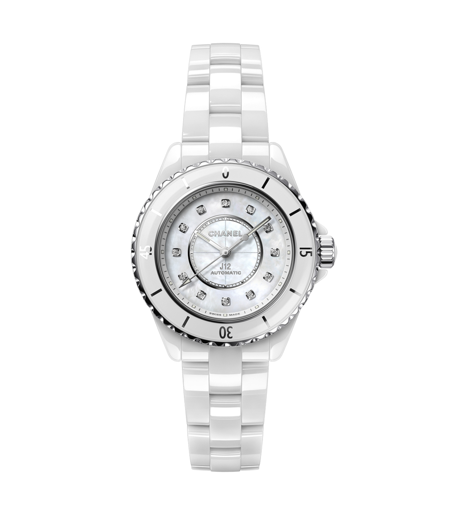 chanel j12 white mop 33mm H10472 front