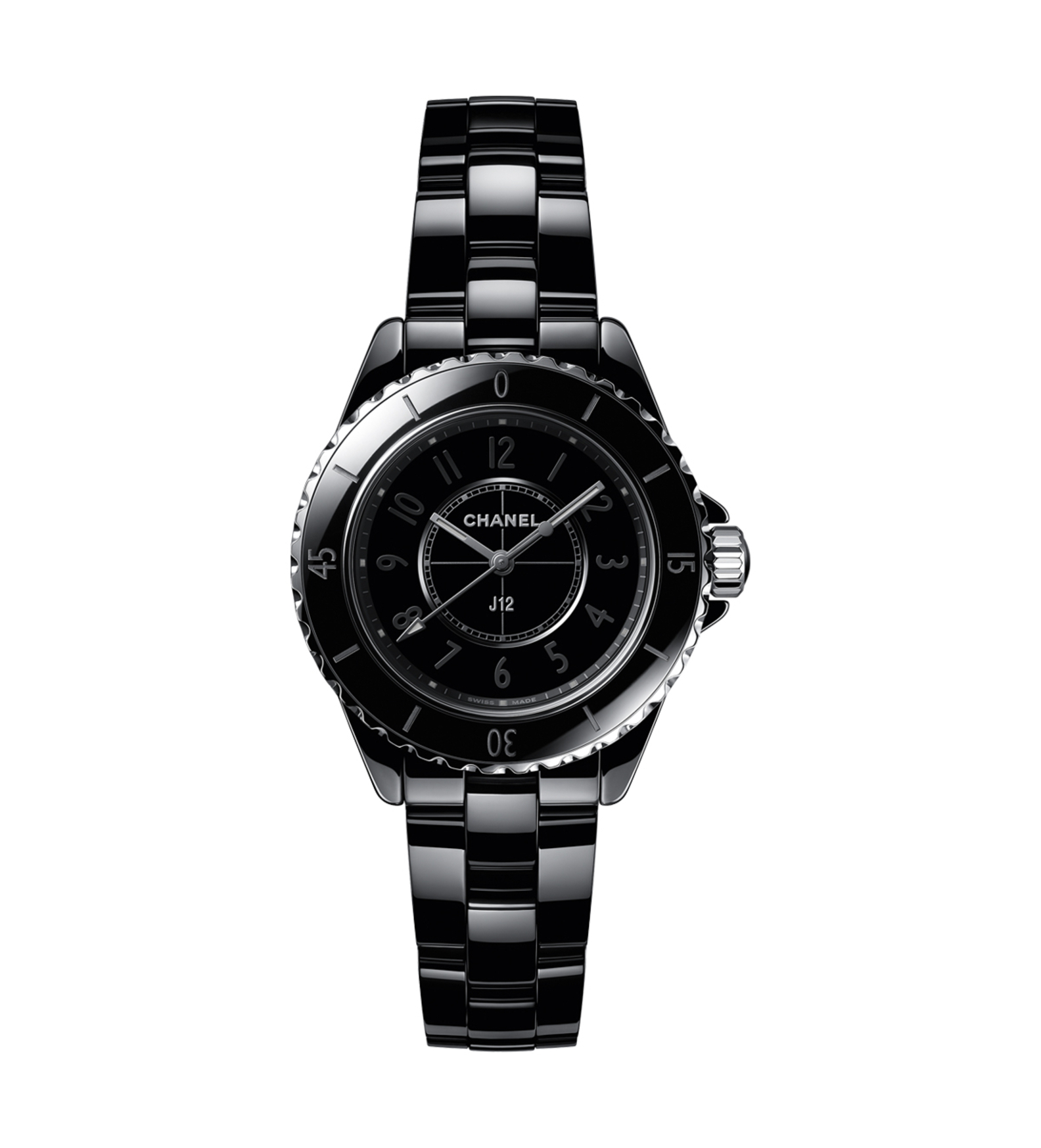chanel j12 black phantom 33mm H6346 front