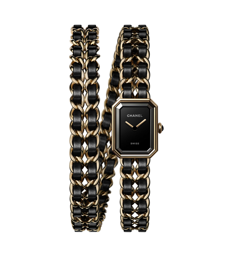 chanel premiere double chain gold watch H10332 front