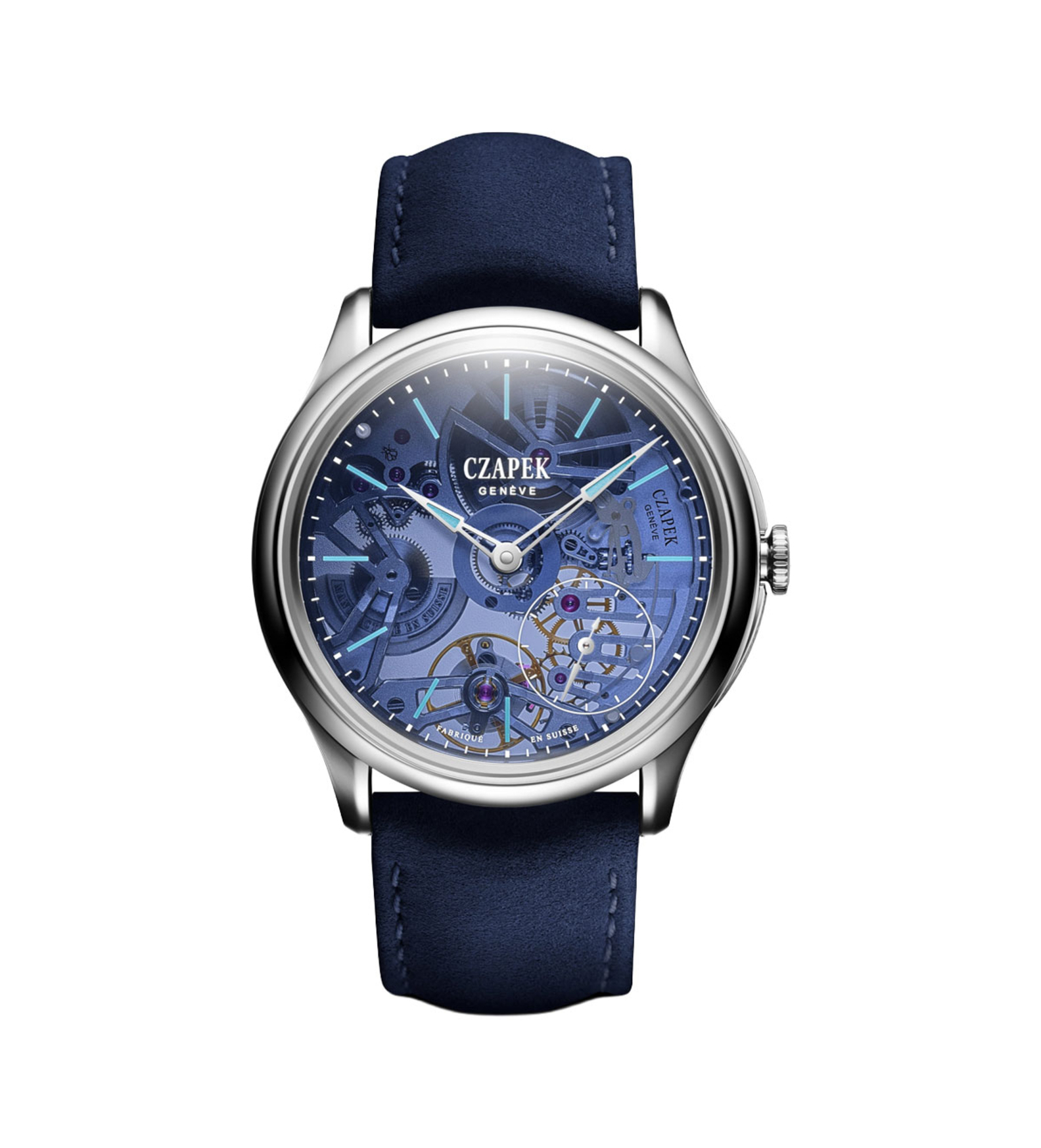 czapek promenade transparencies aqua blue front