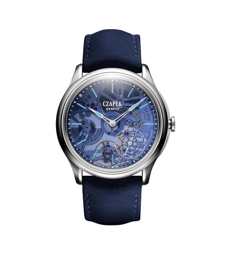 czapek promenade transparencies aqua blue front