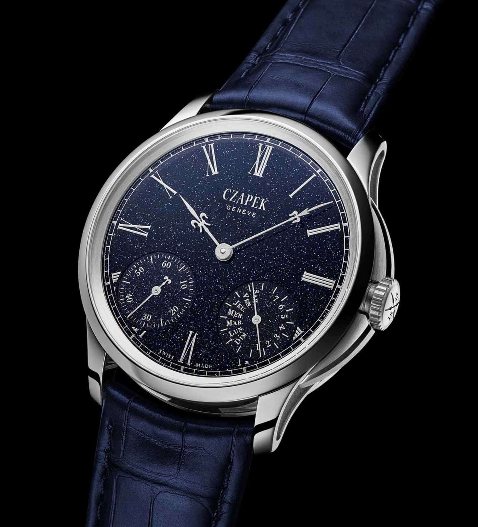 czapek quai des  bergues m midnight in geneva dial