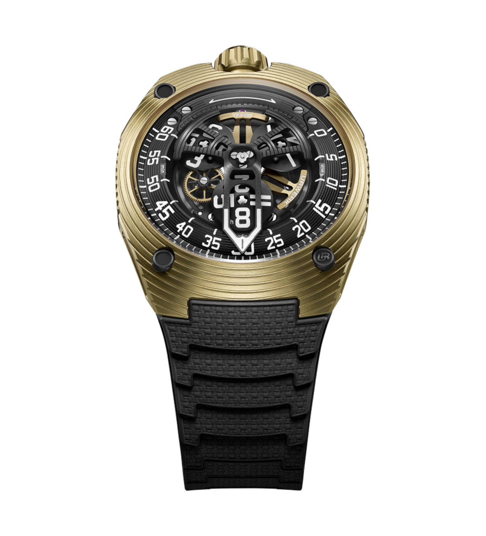urwerk ur150 scorpion golden front