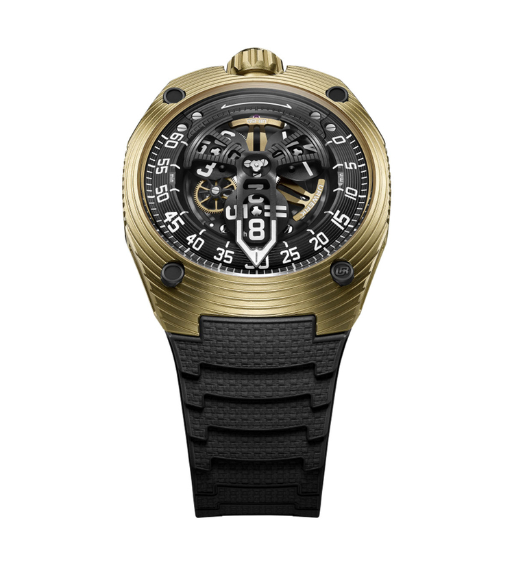 urwerk ur150 scorpion golden front