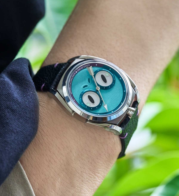Louis Erard Konstantin Chaykin Unfrogettable Turquoise wristshot