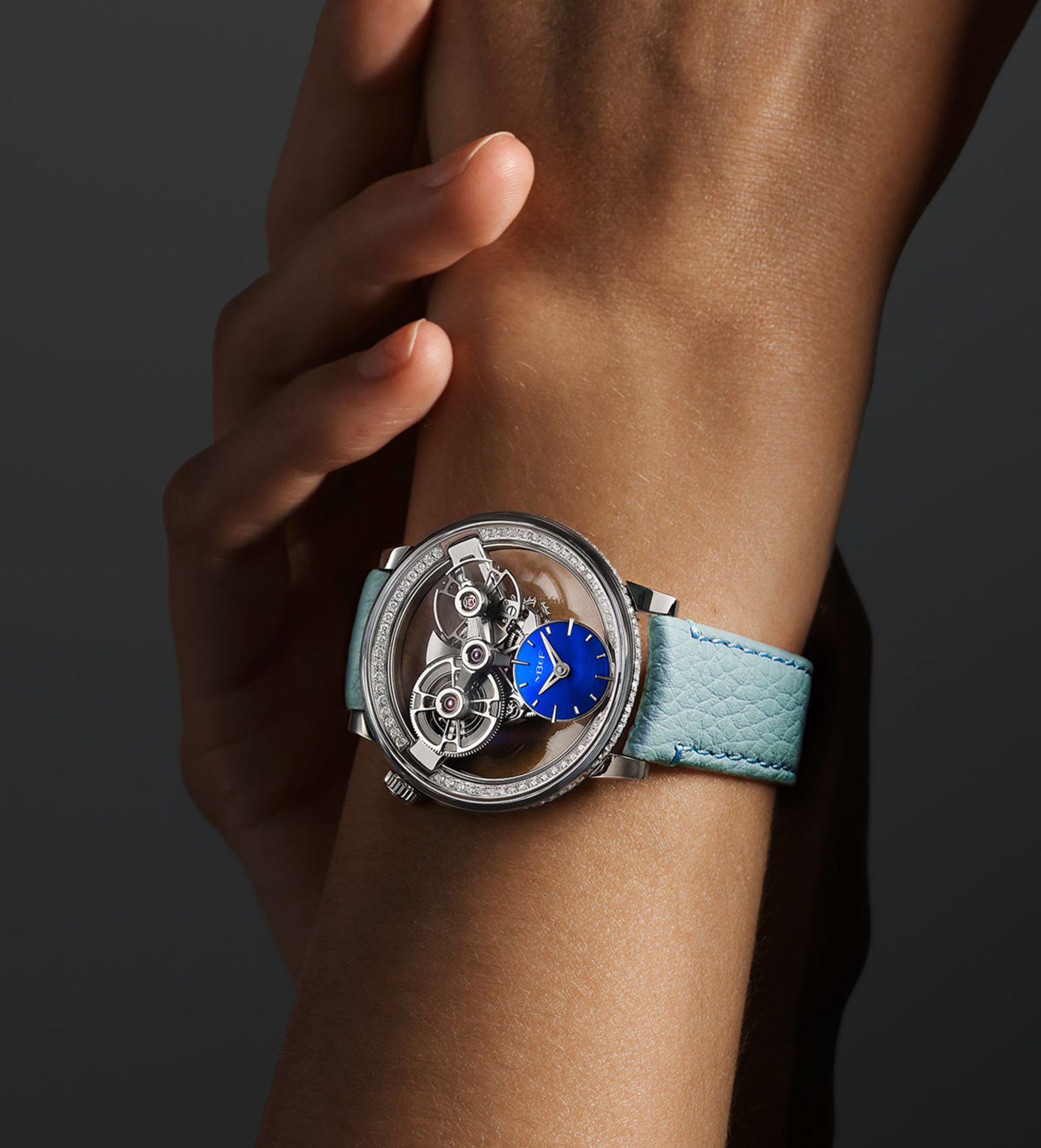 MBandF SP One White Gold Diamond Wristshot