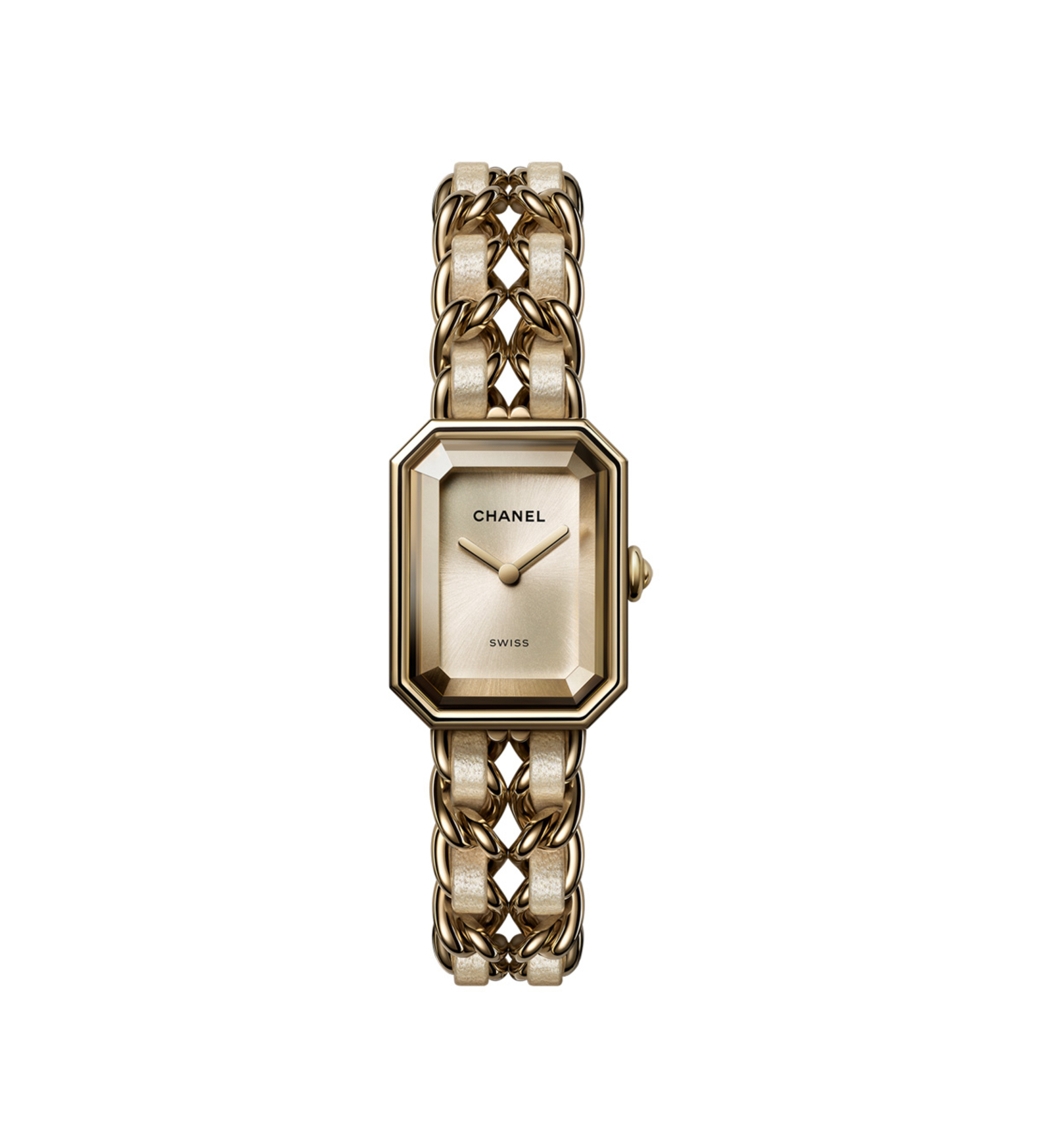 chanel premiere chain golden brown watch H11152 front