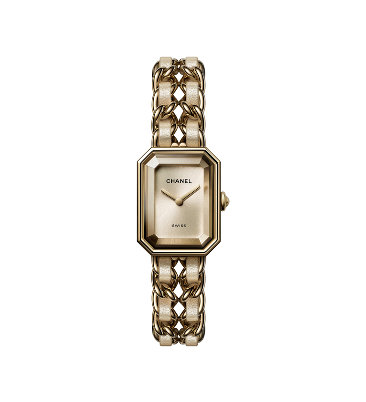chanel premiere chain golden brown watch H11152 front
