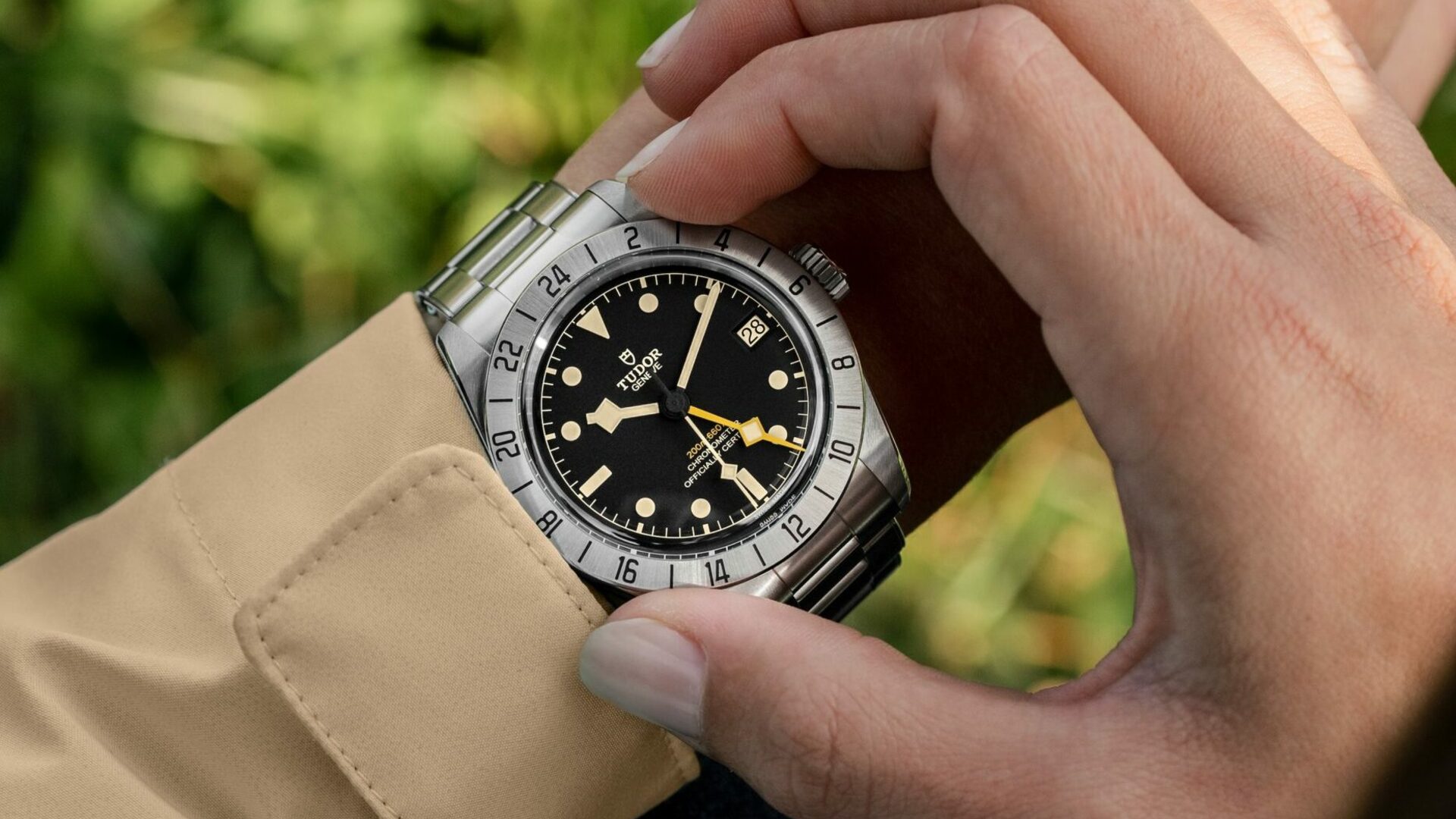 an elegant gmt watch