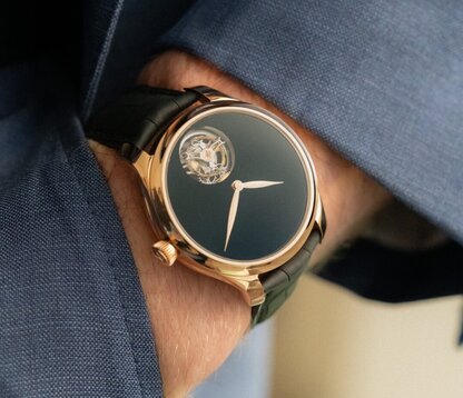 Tourbillon Vanta Black watch on a man wrist