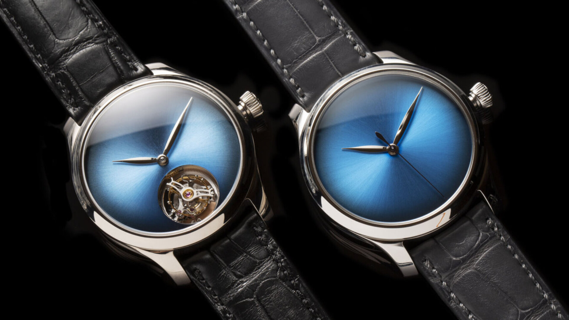 Moser Endeavour concept funky blue watches